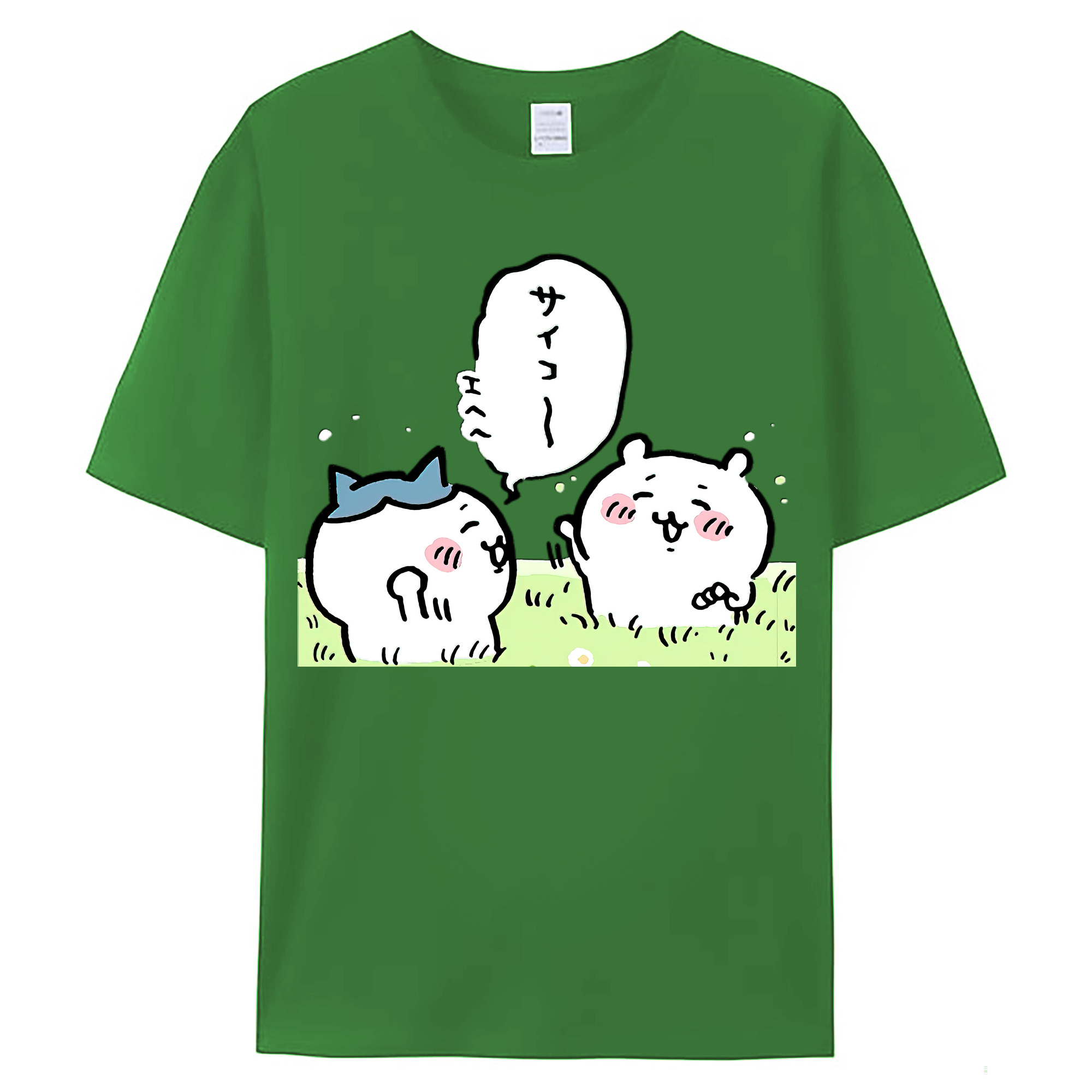 （画像用） ちいかわ ちいかわ Chii-kawa chiikawa レディースカジュアルプリントTシャツ（綿100％）